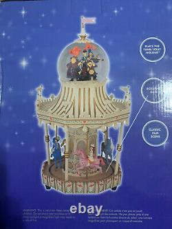 NIB Disney Mary Poppins Carousel Snow Globe play Jolly Holiday