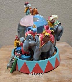NIB Disney Store Dumbo 60th Anniversary Animated Musical Snow Globe RARE
