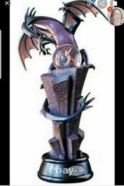 NIB Rare 2004 Disney Maleficent Dragon musical Snowglobe battery Perfect