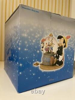 New? Disney Pinocchio & Figaro Magic Musical Animated Snow Globe Brahm's Waltz