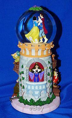 Nib'91 Rare Disney Snow White & Seven Dwarfs 12 Snowglobe Lights Music Motion