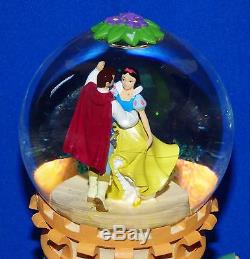 Nib'91 Rare Disney Snow White & Seven Dwarfs 12 Snowglobe Lights Music Motion