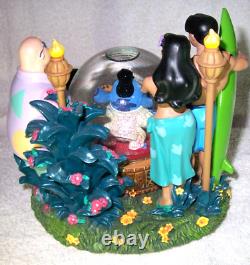 Official Disney Elvis Stitch Snow-Globe and Music Box Plays Aloha Oe Tune withTag