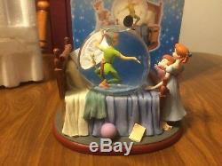 PETER PAN IN THE BEDROOM Snow Globe, DISNEY STORE EXCLUSIVE RARE With BOX + TAG