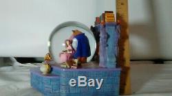 RARE 1991 Disney Beauty And The Beast Musical Snow Globe Belle Reads Snowglobe