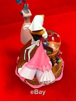 RARE DISNEY Cinderella Pink Dress Snow Globe Mice & Birds Snowglobe Statue