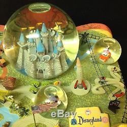 RARE Disney 50th DISNEYLAND HAPPIEST HOMECOMING ON EARTH Musical Snowglobe VHTF