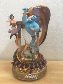 RARE Disney Aladdin MANIPULATION Musical Hourglass Lights Up Snowglobe