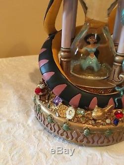 RARE Disney Aladdin MANIPULATION Musical Hourglass Lights Up Snowglobe 1992