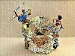 RARE Disney Aladdin Peter Pan Hercules Tarzan Adventurers Light Music Snow Globe