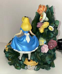 RARE Disney Alice In Wonderland Water Fountain With Mini Snowglobe