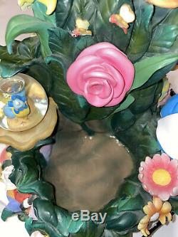 RARE Disney Alice In Wonderland Water Fountain With Mini Snowglobe