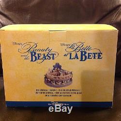 RARE Disney Beauty & The Beast Musical Spin Figurines Music Box-MIB