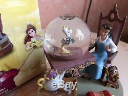RARE Disney Beauty and the Beast Be Our Guest Belle Snow Globe