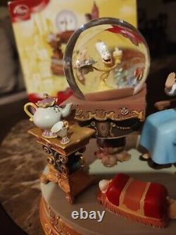 RARE Disney Beauty and the Beast Be Our Guest Belle Snow Globe snowglobe w box