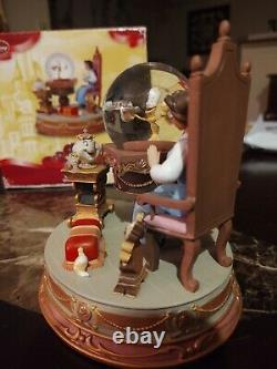 RARE Disney Beauty and the Beast Be Our Guest Belle Snow Globe snowglobe w box