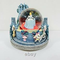 RARE Disney Cinderella's Midnight Magic Rotating Snow Globe In Original Box