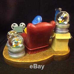 RARE Disney Donald Duck THROUGH THE YEARS Figurine with Minis Changeable SnowGlobe