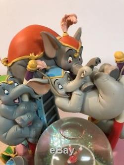 RARE Disney Dumbo Mad Elephants Circus snowglobe RARE Large Working 10