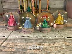 RARE Disney Four Seasons Princess Musical Snow Globe