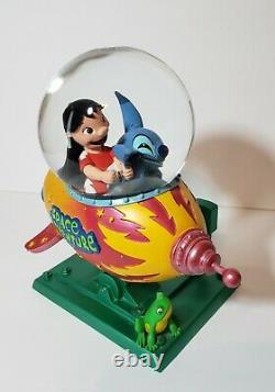 RARE Disney Lilo And Stitch Space Adventure Space Ship Snow Globe TESTED