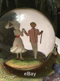 RARE Disney Mary Poppins Bert 40th Anniversary Musical Spin Figurine Snowglobe