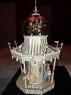 RARE Disney Mary Poppins CARROUSEL Figurines Rotation Musical Snowglobe