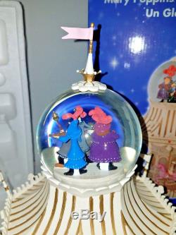 RARE Disney Mary Poppins Horse Carousel Snowglobe Jolly Holiday in Original BOX