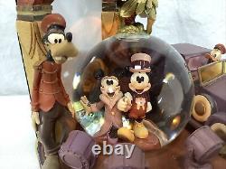 RARE Disney Mickey Mouse Opening Night Snow Globe Goofy Donald Zip A Dee Do Da
