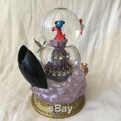 RARE Disney Mickey Mouse SORCERERS FANTASIA Musical Blower Double SnowGlobe-MIB