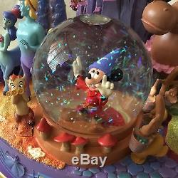 RARE Disney Mickey Mouse THE SORCERERS FANTASIA Musical Blower SnowGlobe-MIB