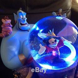 RARE Disney Mickey& friends WONDERFUL WORLD Large Musical Lite Up Snowglobe-MIB