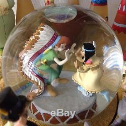 RARE Disney Peter Pan & The Lost Boys Musical Rotation Lite Up SnowGlobe-MIB-HTF