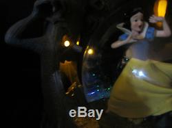 RARE Disney Princess Snow White Scary Night Evil Trees Scene Snowglobe Music Box