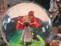 RARE Disney Sleeping Beauty ONCE UPON A DREAM Musical Spin SnowGlobe with origin