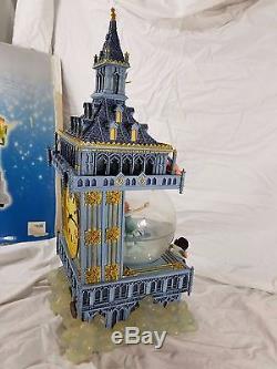 RARE Disney Snowglobe Peter Pan Big Ben Clock Tower Tinker Wendy You Can Fly