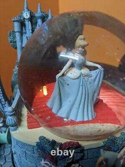 RARE Disney Store Cinderella So This Is Love Light Castle Music Snow Water Globe