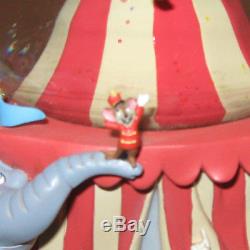 RARE Disney Store Dumbo the Flying Elephant Musical Snow Globe Casey Jr Train