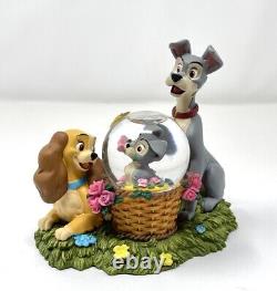 RARE Disney Store Exclusive Lady And The Tramp Snow Globe Mint 1990s
