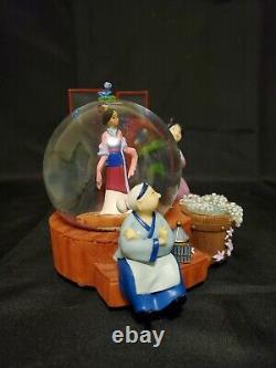 RARE Disney Store Mulan Musical Snow Globe Preparing for Matchmaker HTF