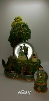 RARE Disney Store Princess and the Frog Tiana Naveen Snow Globe Wedding + small