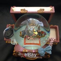 RARE Disney Tinker Bell THE HIDDEN PLACE Jewelry Box Musical Snowglobe-MIB