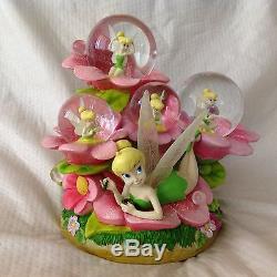 RARE Disney TinkerBell MOODY BLOOM Musical Multi Figurines Snow-globe-MIB