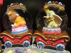 RARE Disney World Animal Kingdom Dumbo Circus Train Snowglobe Music Box Statue