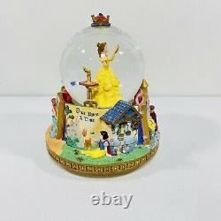 RARE Multi Princess Storybook Snow Globe Song Title Beauty And The Beast Belle