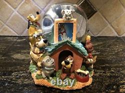 RARE Perfect Disney Dogs Musical Snow Globe Plays Where Has My Little Dog Gone