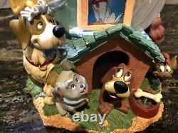 RARE Perfect Disney Dogs Musical Snow Globe Plays Where Has My Little Dog Gone
