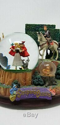 RARE Sleeping Beauty Once Upon a Dream Musical Snow Globe Storybook