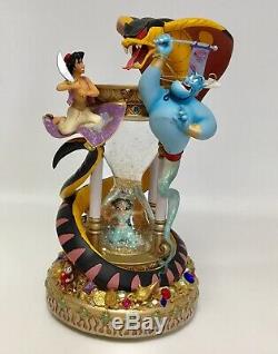 RARE! Walt Disney World Aladdin Hourglass Snowglobe with lights & music 1992