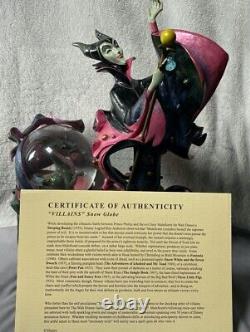 Rare 12 Disney Villains Snow Globe Maleficent And Dragon Box
